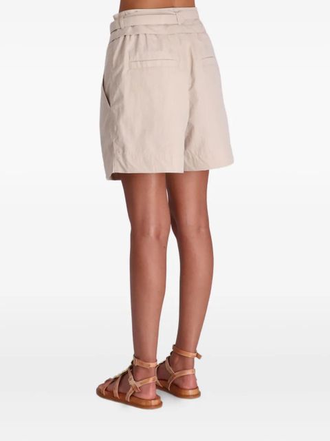 ISABEL MARANT Danica Ga belted pleated shorts - Brown