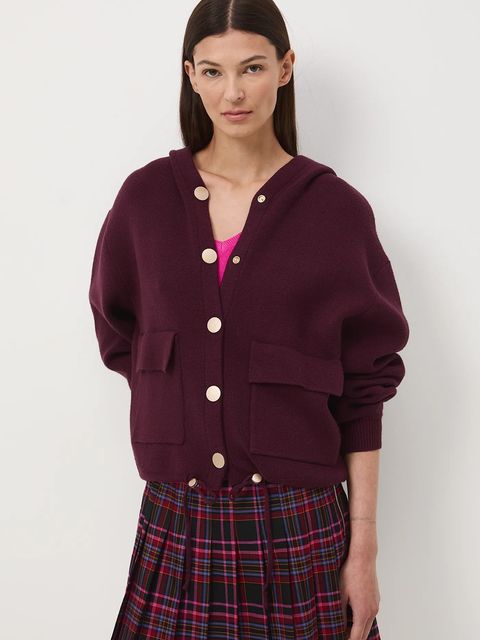 Medicine kardigan damski kolor bordowy - zdjęcie produktu nr 2