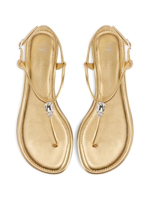 Giuseppe Zanotti Maeeve adjustable-strap flat sandals - Gold