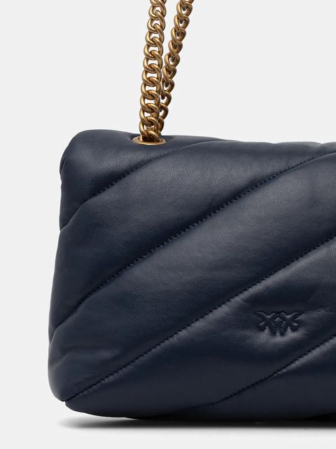 Pinko torebka skórzana kolor niebieski 100038 A0F2 - zdjęcie produktu nr 2