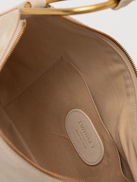 Twinset torebka zamszowa kolor beżowy 261TB7086