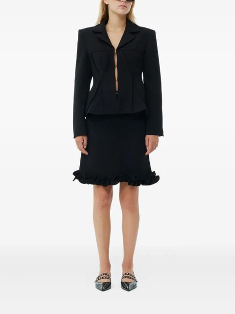 GANNI notched-lapels blazer - Black