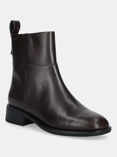Vagabond Shoemakers botki skórzane SHEILA damskie kolor brązowy na płaskim obcasie 5835-001-35 - zdjęcie produktu nr 1