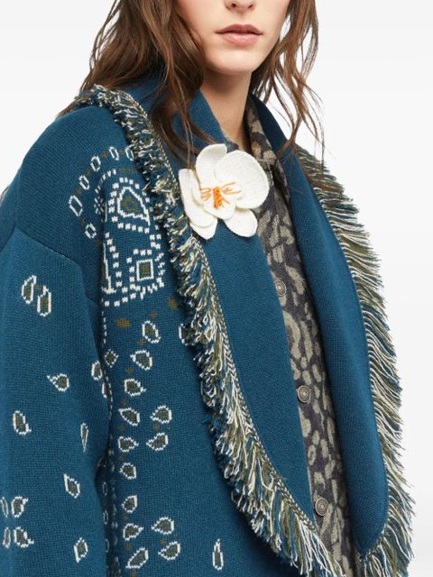 Alanui orchid embroidered brooch - White - zdjęcie produktu nr 1