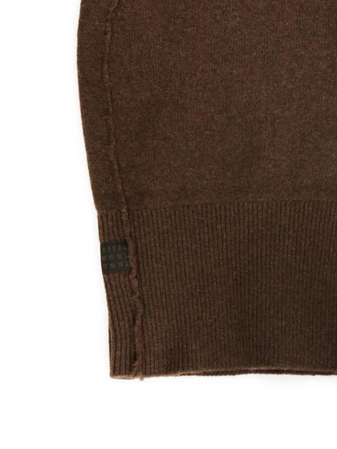 MM6 Maison Margiela fine-knit balaclava - Brown - zdjęcie produktu nr 2