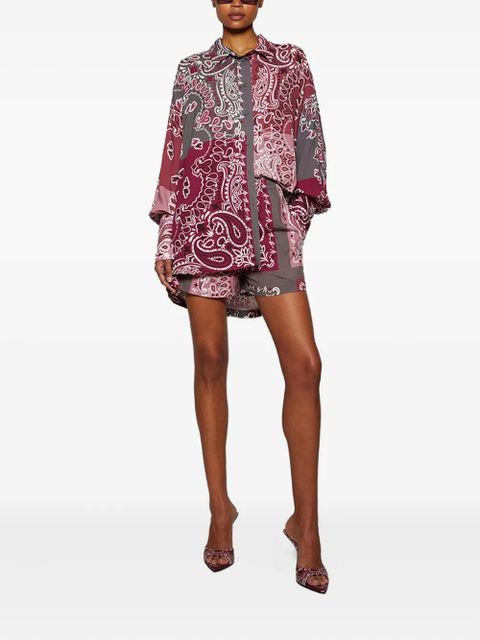 The Attico bandana-print shorts - Red - zdjęcie produktu nr 2