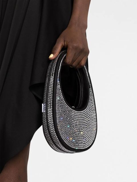 Coperni Swipe rhinestone-embellished mini bag - Black