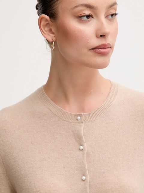 United Colors of Benetton sweter wełniany damski kolor beżowy lekki 1002D501U