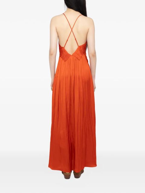 Zadig&Voltaire spaghetti-strap ruched maxi dress - Orange - zdjęcie produktu nr 2