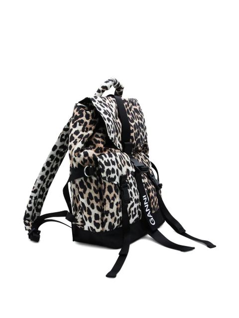 GANNI leopard-print backpack - Brown - zdjęcie produktu nr 2
