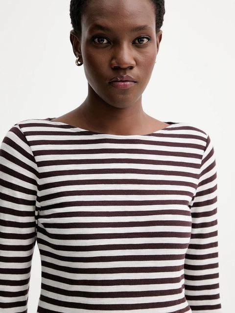 Marc O'Polo longsleeve bawełniany kolor brązowy 510219652597