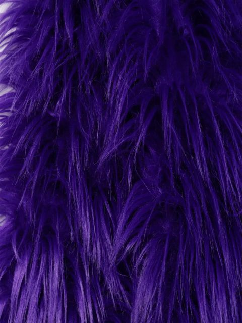 Ruslan Baginskiy logo-patch faux-fur scarf - Purple - zdjęcie produktu nr 2