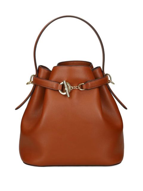 Lauren Ralph Lauren top-handle leather bucket bag - Brown - zdjęcie produktu nr 1