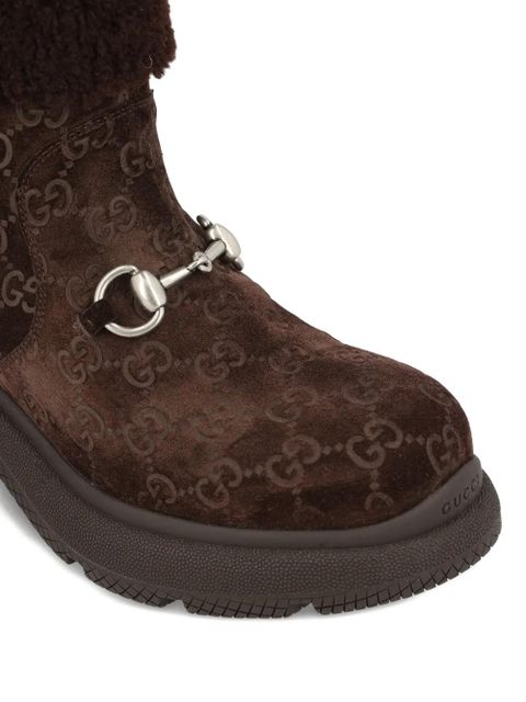 Gucci Horsebit GG ankle boots - Brown - zdjęcie produktu nr 2