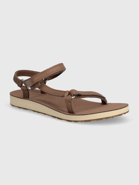 Teva sandały skórzane Original Universal Slim Lea damskie kolor brązowy 1151031 - zdjęcie produktu nr 1