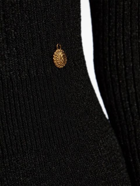 Balmain logo-charm mini dress - Black