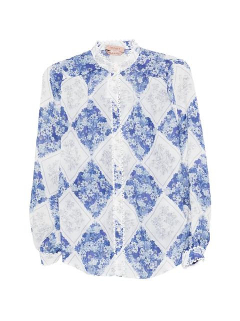TWINSET floral-print long-sleeve shirt - Blue - zdjęcie produktu nr 1