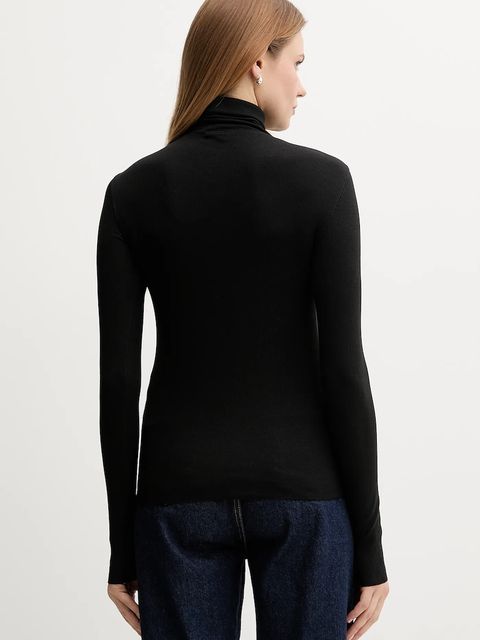 Polo Ralph Lauren sweter damski kolor czarny lekki z golfem 211976982