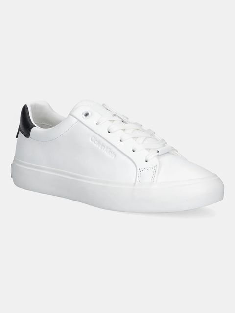 Calvin Klein sneakersy skórzane LACE-UP SNEAKER LTH CK damskie kolor biały HW0HW02673 - zdjęcie produktu nr 1