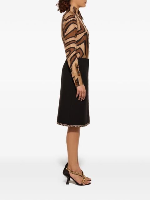 PUCCI Labirinto-print wool skirt - Black - zdjęcie produktu nr 2