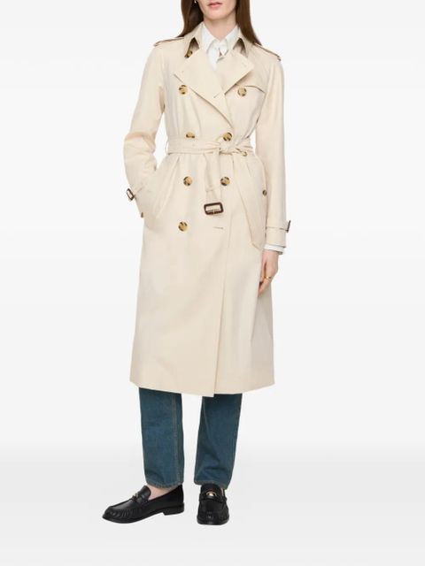 Burberry long tropical gabardine Waterloo trench coat - Neutrals