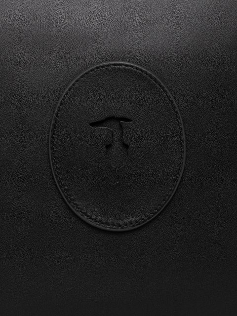 Trussardi torebka skórzana kolor czarny Z644E006025N