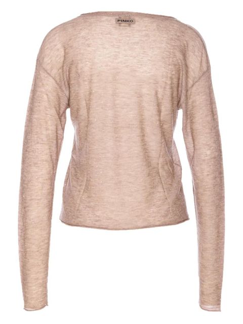 PINKO micro-paillette V-neck sweater - Neutrals - zdjęcie produktu nr 2