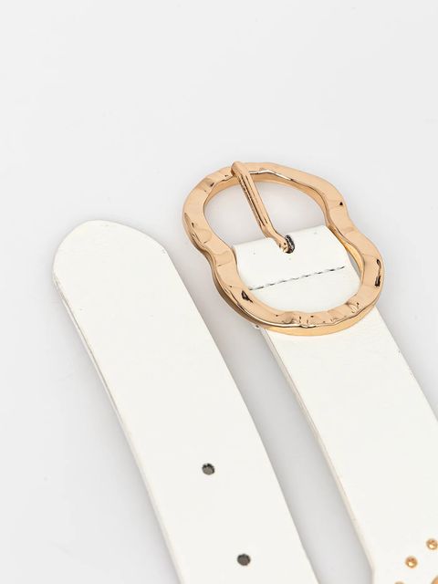 Morgan pasek damski kolor biały 3WILI