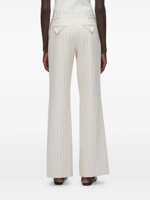 3.1 Phillip Lim pinstripe-pattern button-fastening trousers - Neutrals