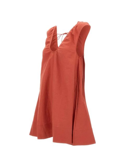 Faithfull the Brand Perla V-neck mini dress - Orange - zdjęcie produktu nr 2