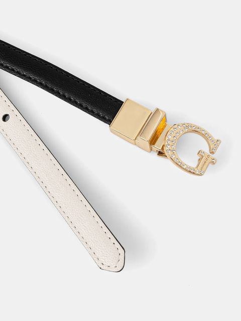 Guess pasek dwustronny EVERLEE damski kolor czarny BW9242 P5315