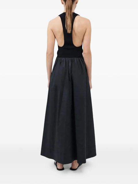 St. Agni knitted-bodice gathered dress - Grey