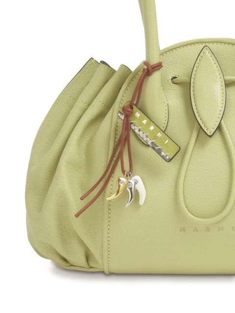 Marni leather knotted keyring - Brown