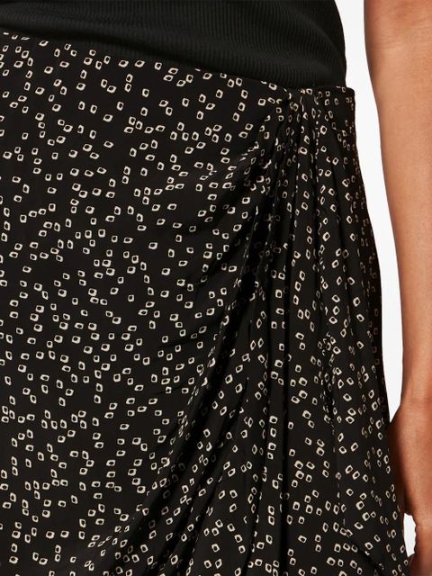 MARANT ÉTOILE Zaine draped midi skirt - Black