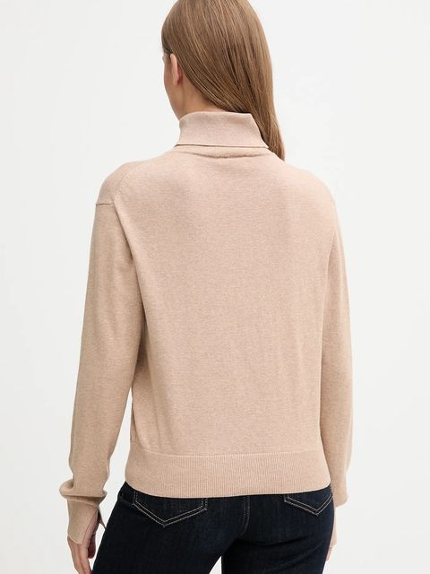 Pepe Jeans sweter z domieszką kaszmiru damski kolor beżowy lekki z golfem PL7000036