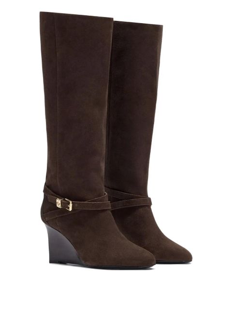 GANNI buckle-strap boots - Brown