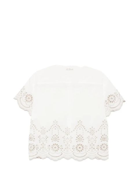 MC2 Saint Barth broderie-anglaise shirt - White - zdjęcie produktu nr 1