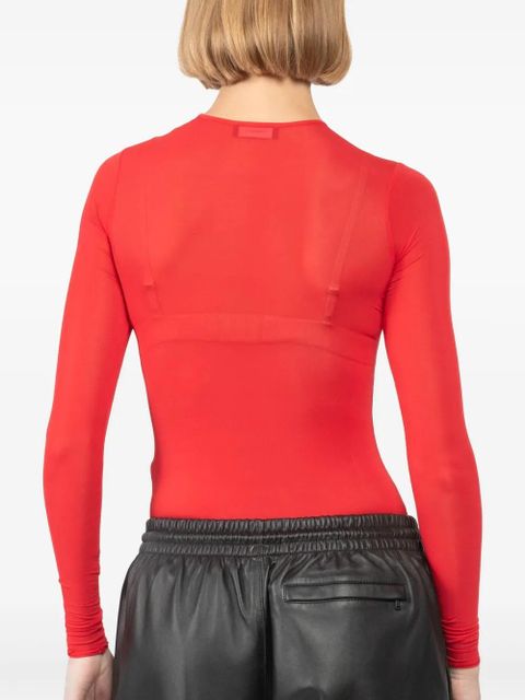 WARDROBE.NYC sheer bodysuit - Red