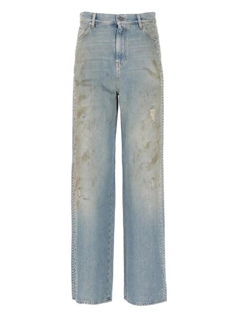 Golden Goose side-stud embellished jeans - Blue - zdjęcie produktu nr 1