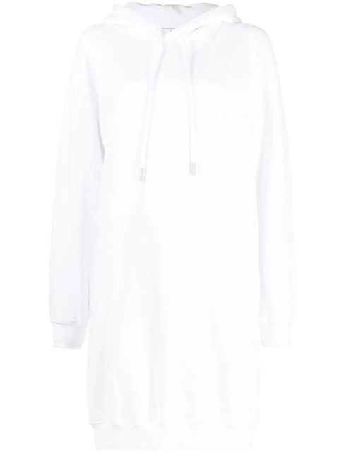 Off-White diag-print cotton hoodie dress