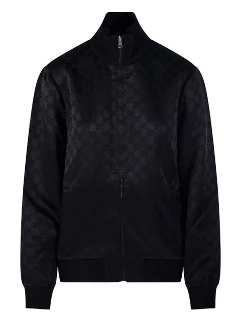 Gucci monogram-patterned zip-up sweatshirt - Black - zdjęcie produktu nr 1