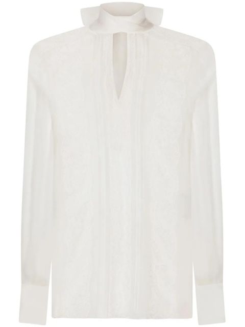Dolce & Gabbana chantilly lace semi-sheer blouse - White - zdjęcie produktu nr 1