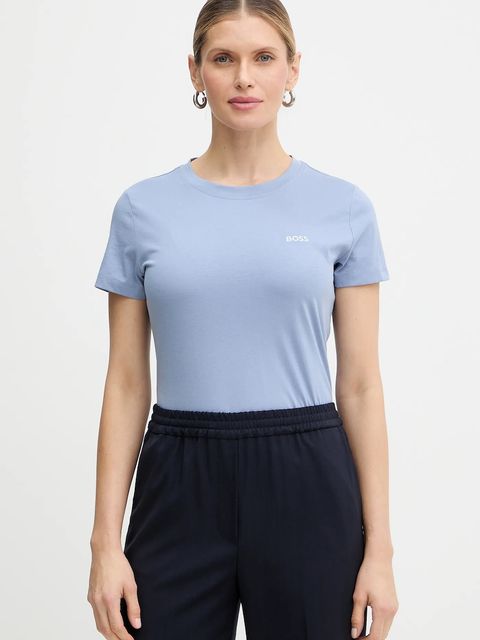 BOSS Orange t-shirt bawełniany C Esogo 1 damski kolor niebieski 50506973 - zdjęcie produktu nr 1