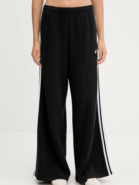 adidas Originals spodnie dresowe bawełniane 3-Stripes damskie kolor czarny z aplikacją JV7473 - zdjęcie produktu nr 1