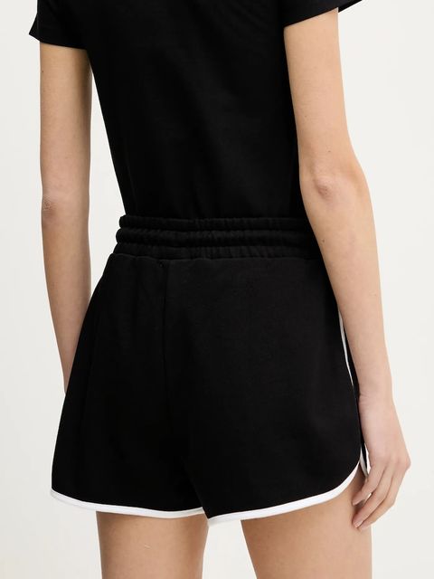 Karl Lagerfeld Jeans szorty bawełniane damskie kolor czarny gładkie high waist A2W10095 - zdjęcie produktu nr 2