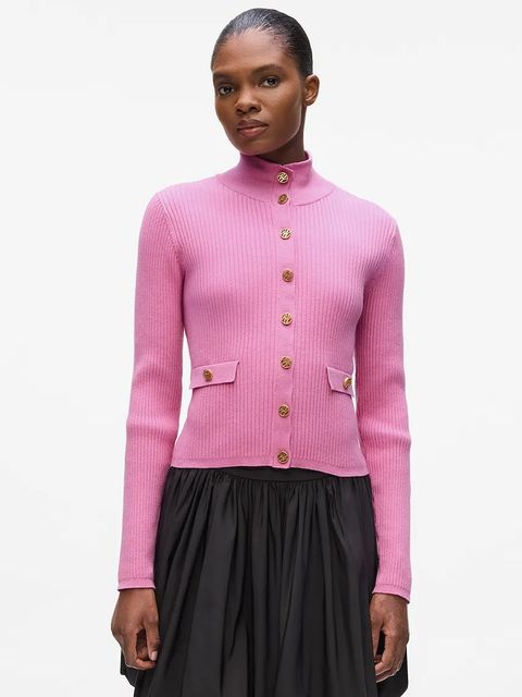 Karl Lagerfeld kardigan damski kolor różowy A4W18040 - zdjęcie produktu nr 1