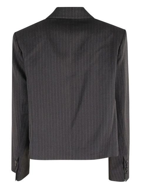 Essentiel Antwerp pinstripe double-breasted cropped blazer - Blue - zdjęcie produktu nr 2
