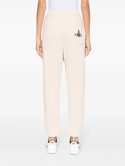 Vivienne Westwood Orb logo-embroidered cotton track pants - Neutrals