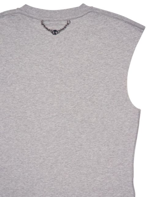 Rabanne chain-detail cotton T-shirt - Grey
