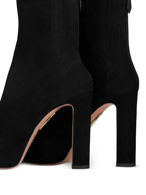 Aquazzura Martine suede boots - Black - zdjęcie produktu nr 2